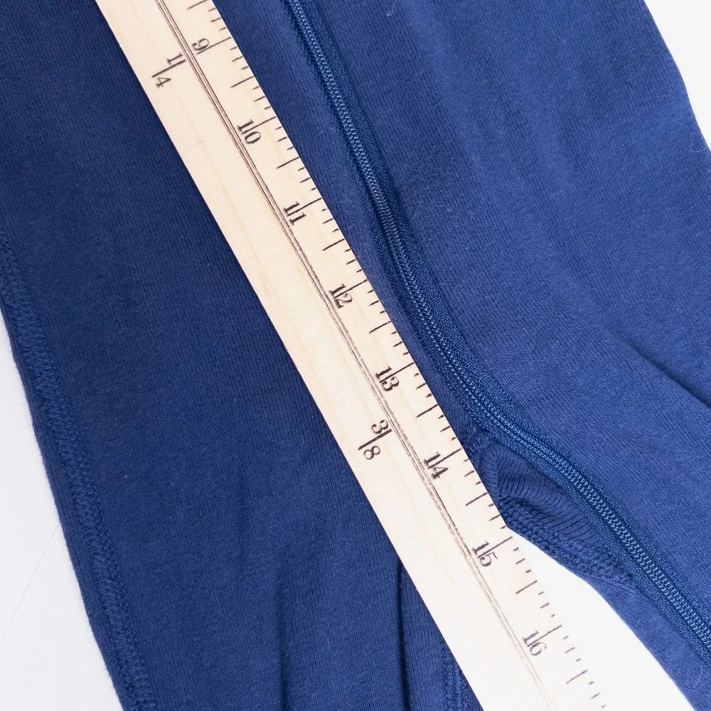 Hanna Andersson Sleeper Blue Organic Cotton Zip Pajamas Baby 3-6 Months